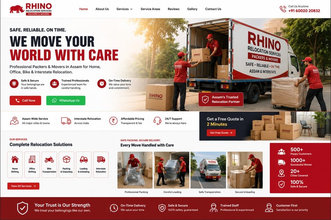 Rhino Packers and Movers truck loading service