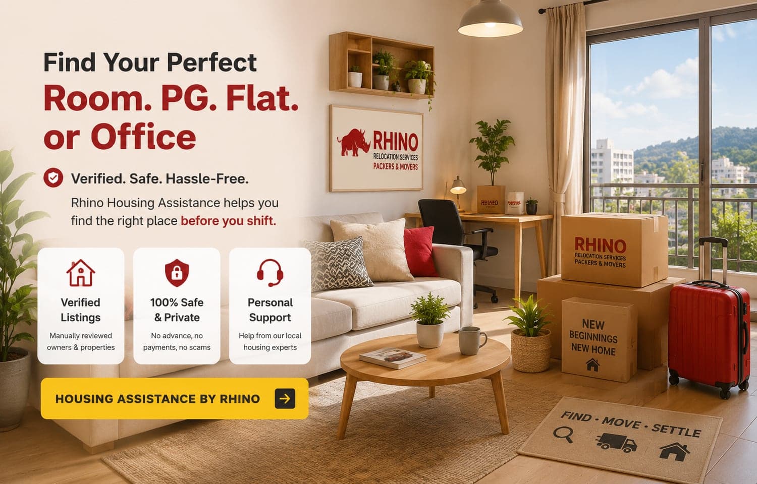 Rhino student relocation and To-Let Services in Guwahati